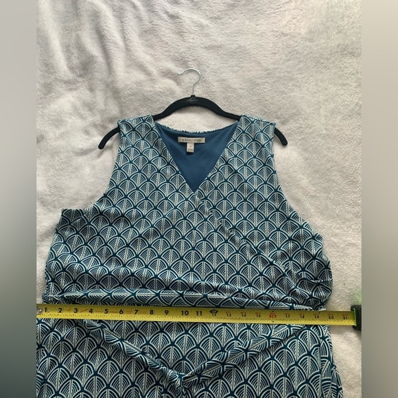 41 Hawthorn Blue Geometric Wrap Dress XXL - Picture 7 of 10